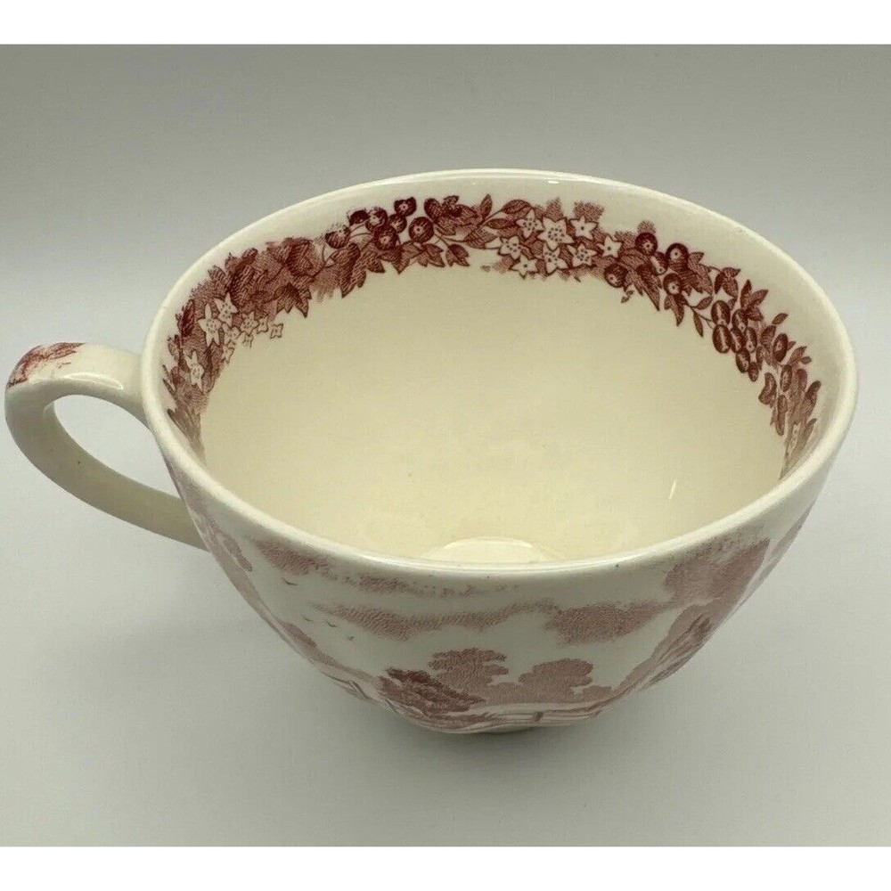 Vintage J&G Meakin England‎ Red/Pink Tea Cups 4 1/2" - Picture 4 of 7